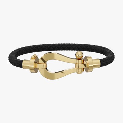 Fard Gold and Leather Bracelet